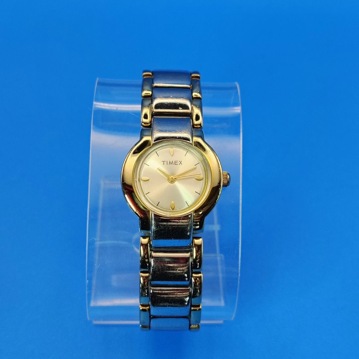 Vintage 2001 Timex Two Tone 29mm Women's Quartz Watch Fully Restored