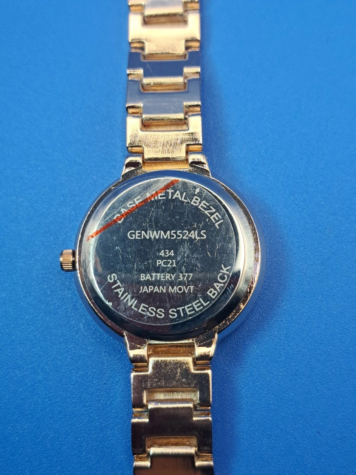 Vintage 2015 Geneva 5524LS Rose Gold 34mm Women's Quartz Watch Restored