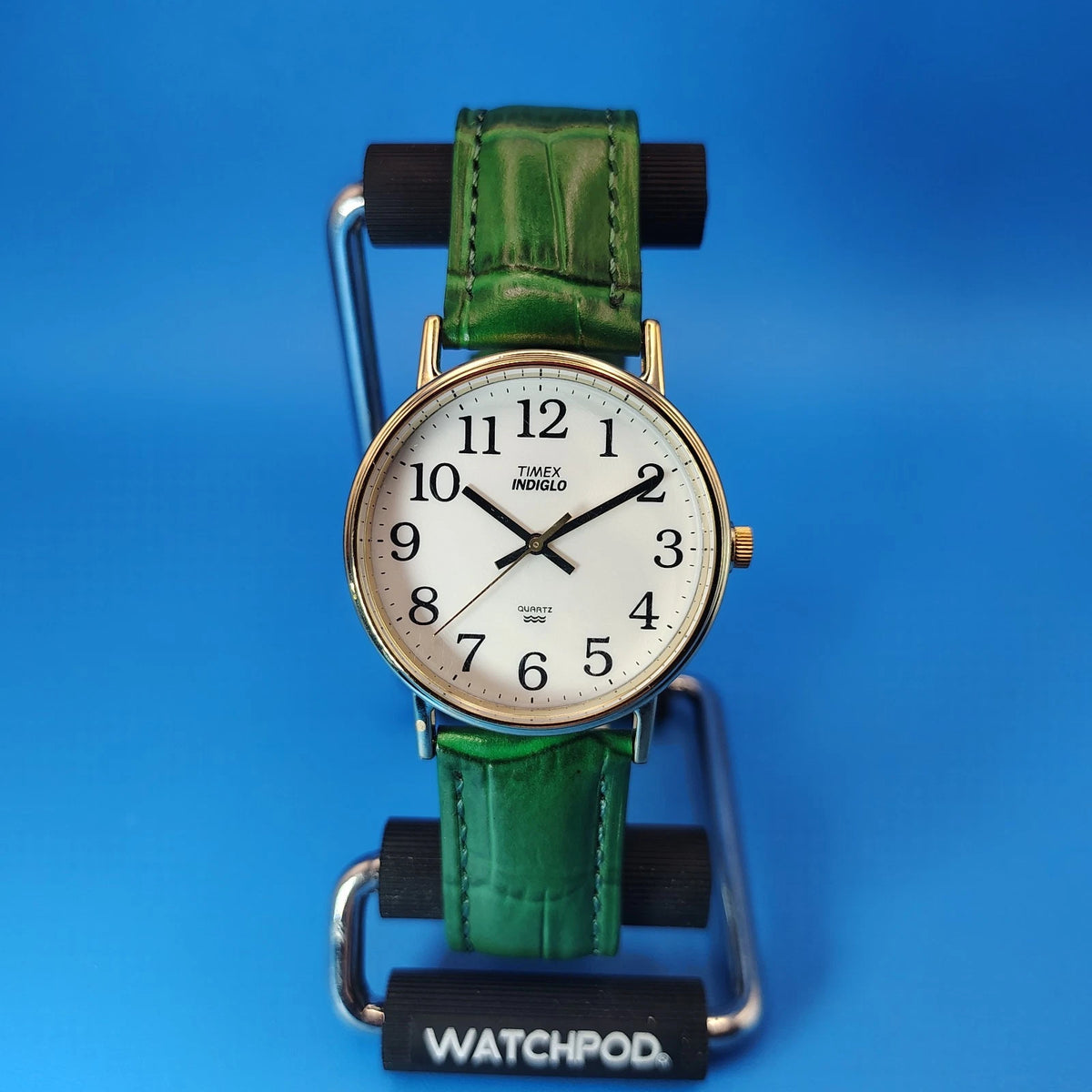 Vintage 1998 Timex Easy Reader Indiglo 34mm Mens Quartz Watch New Strap Restored
