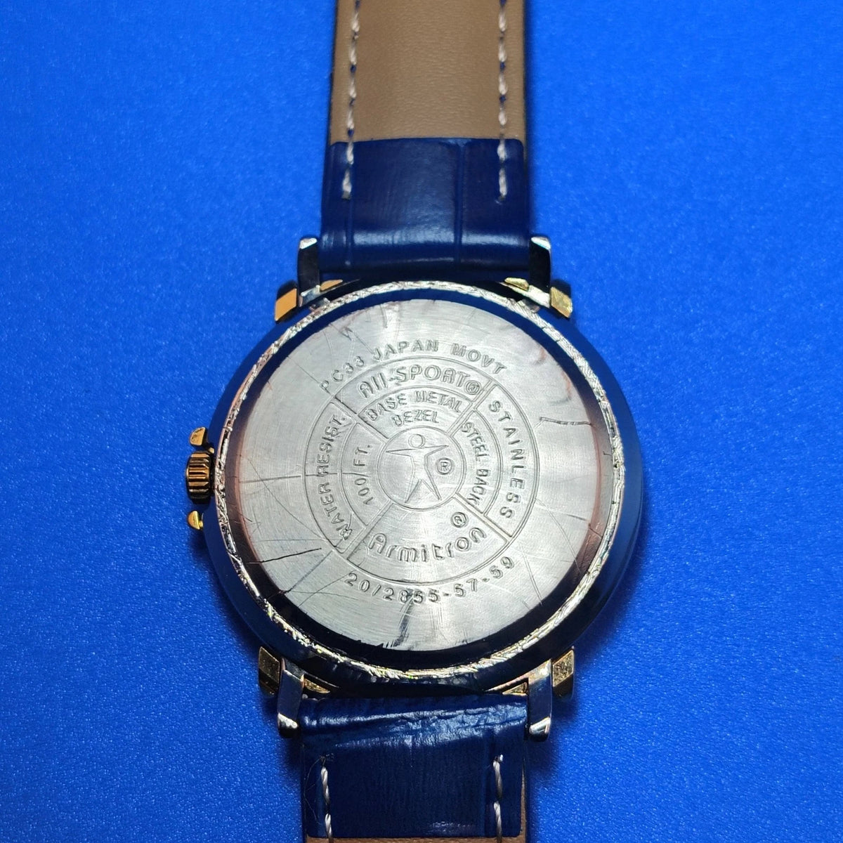 Vintage 1995 Armitron All Sport Day-Date Sunburst 37mm Mens Quartz Watch Restore