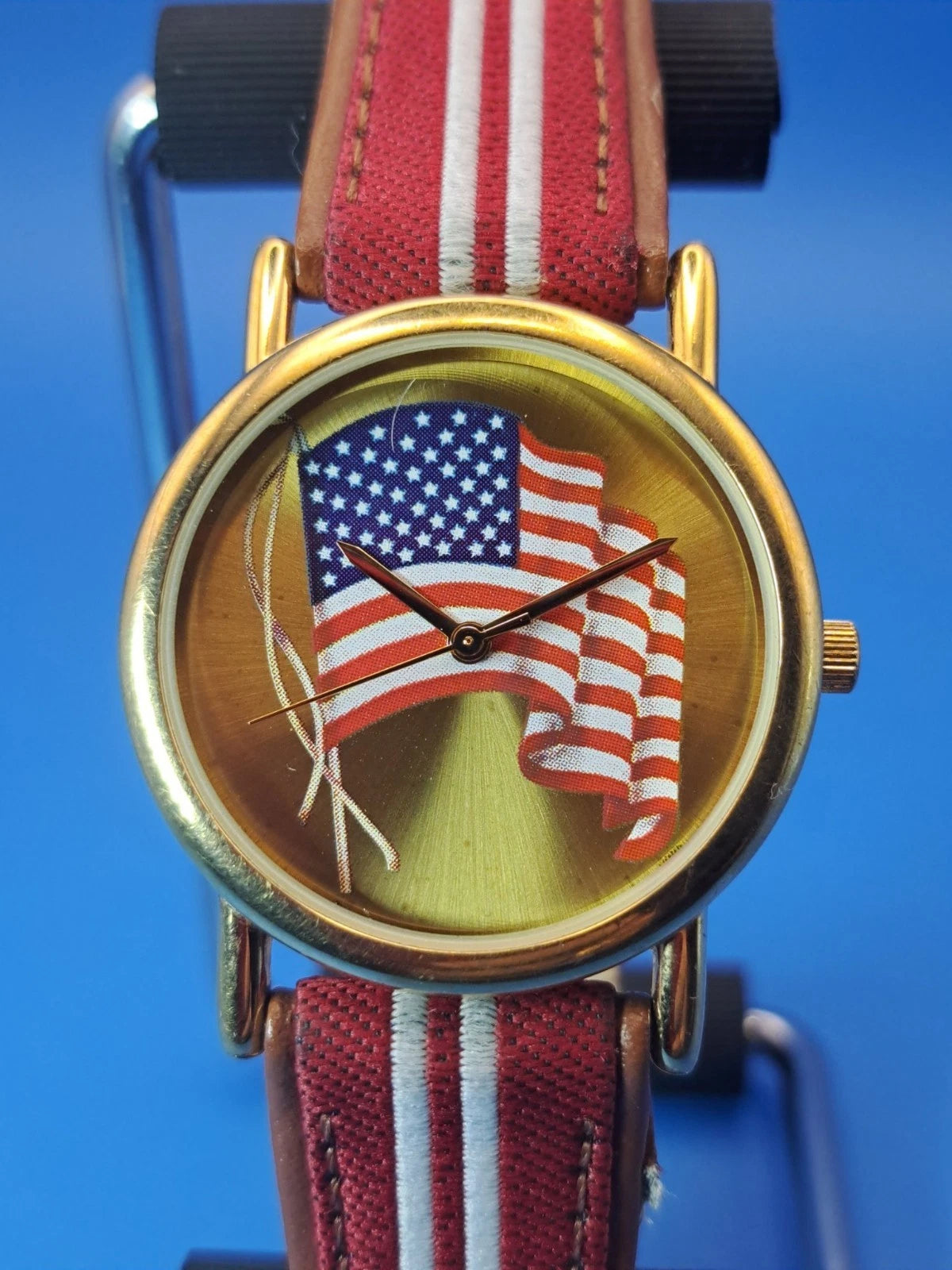 Vintage 2005 Valdawn American Flag Women's Quartz Watch Restored