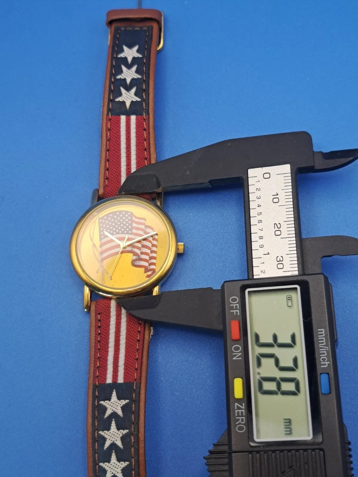Vintage 2005 Valdawn American Flag Women's Quartz Watch Restored