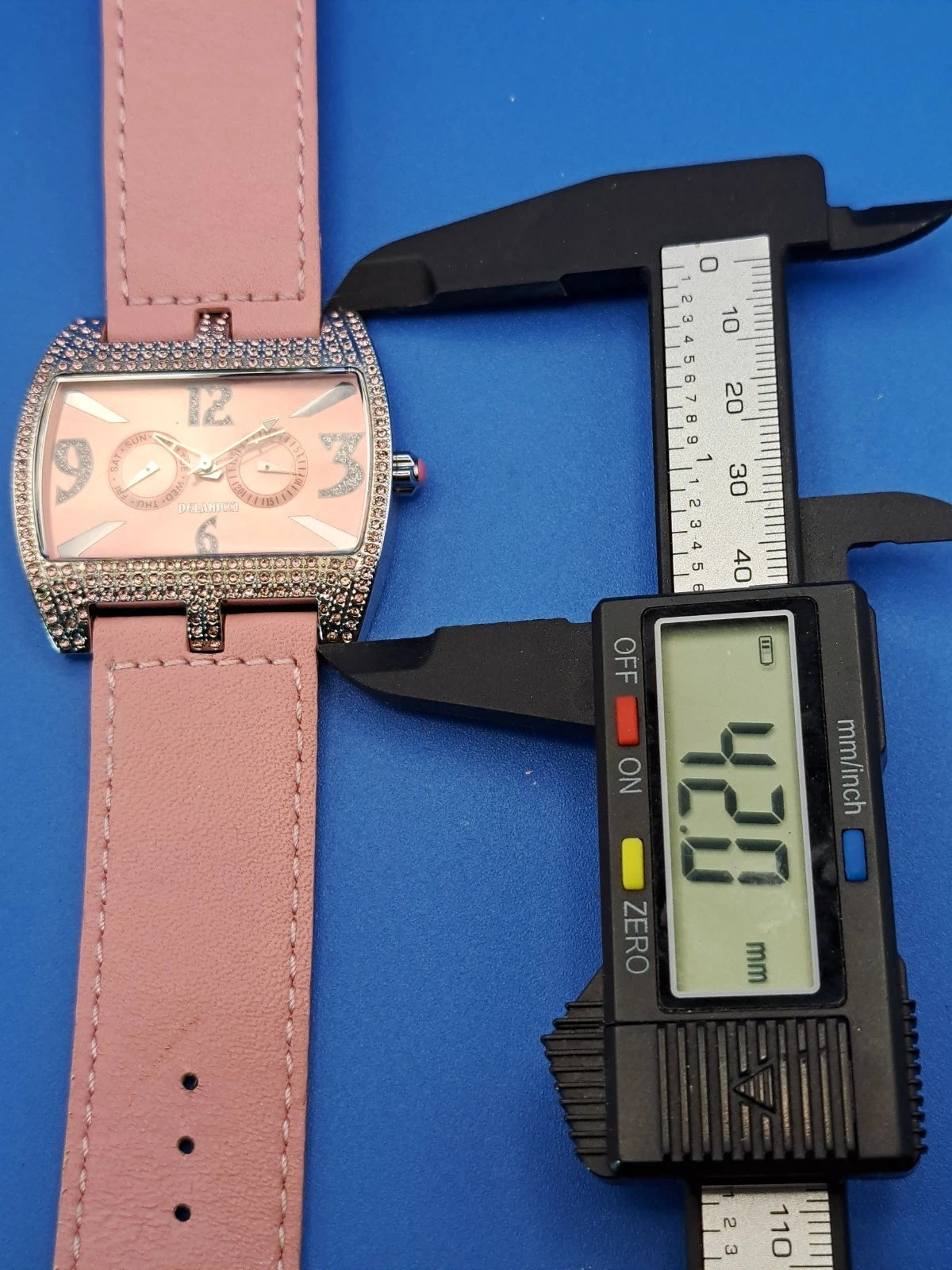 Vintage 2005 Delanicci Pink Passion 42mm Women's Quartz Fashion Watch Restored