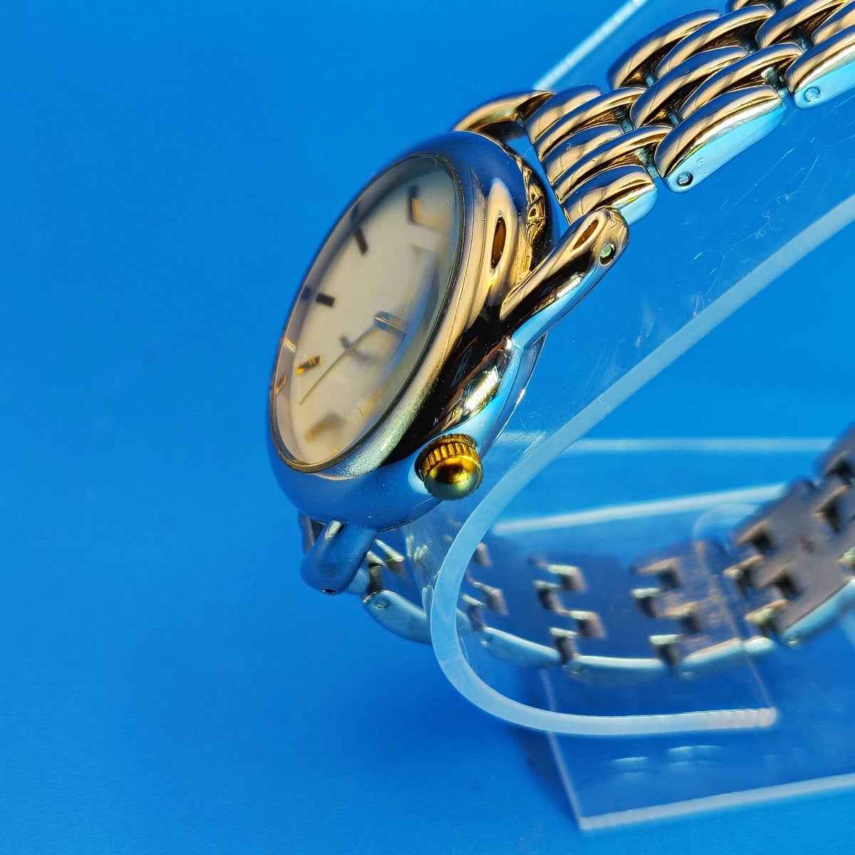 Vintage 2014 Anne Klein Two Tone 30mm Women's Quartz Dress Watch Fully Restored