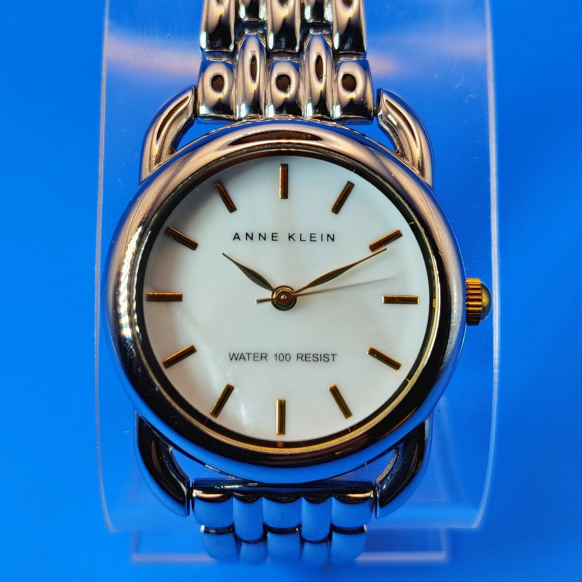 Vintage 2014 Anne Klein Two Tone 30mm Women's Quartz Dress Watch Fully Restored