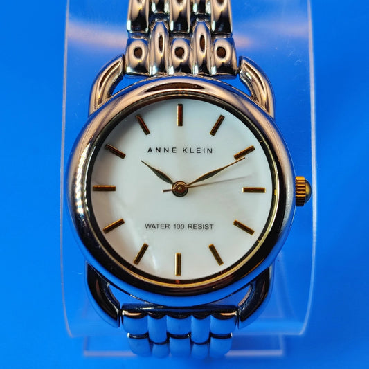 Vintage 2014 Anne Klein Two Tone 30mm Women's Quartz Dress Watch Fully Restored