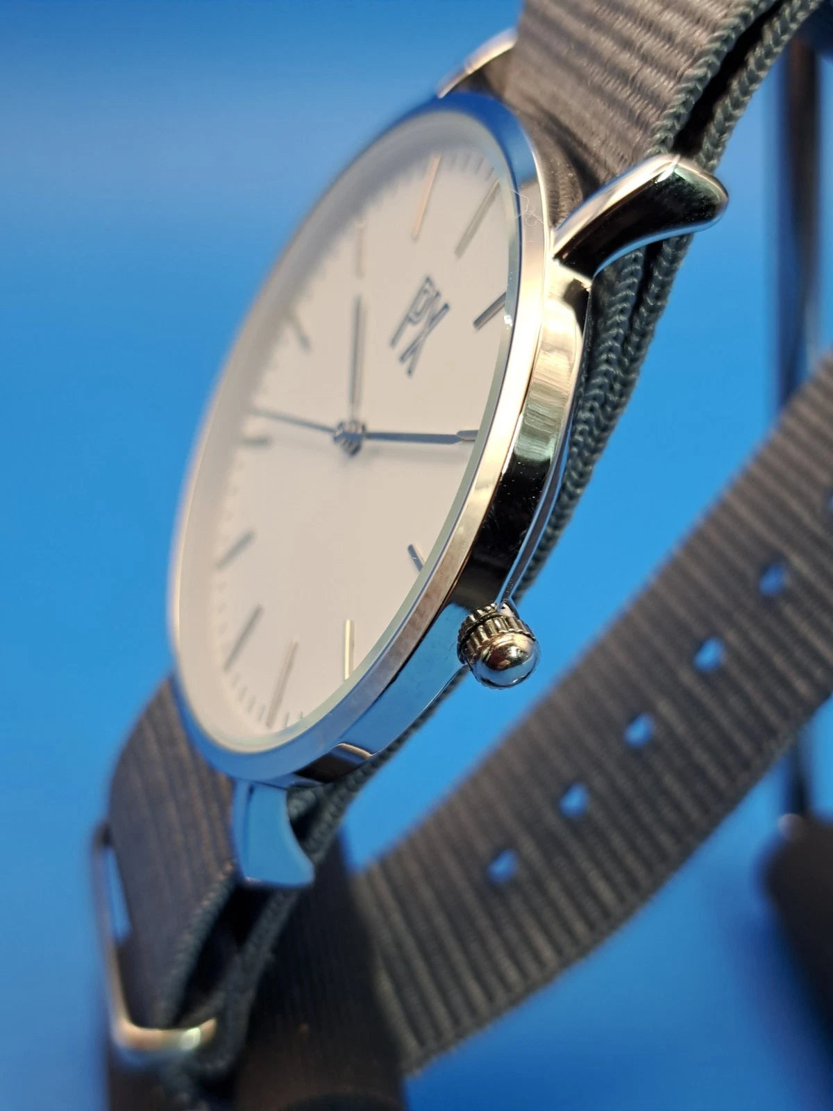 Vintage 2009 PX Minimalist 49mm Mens Quartz Dress Watch New Strap Near Mint