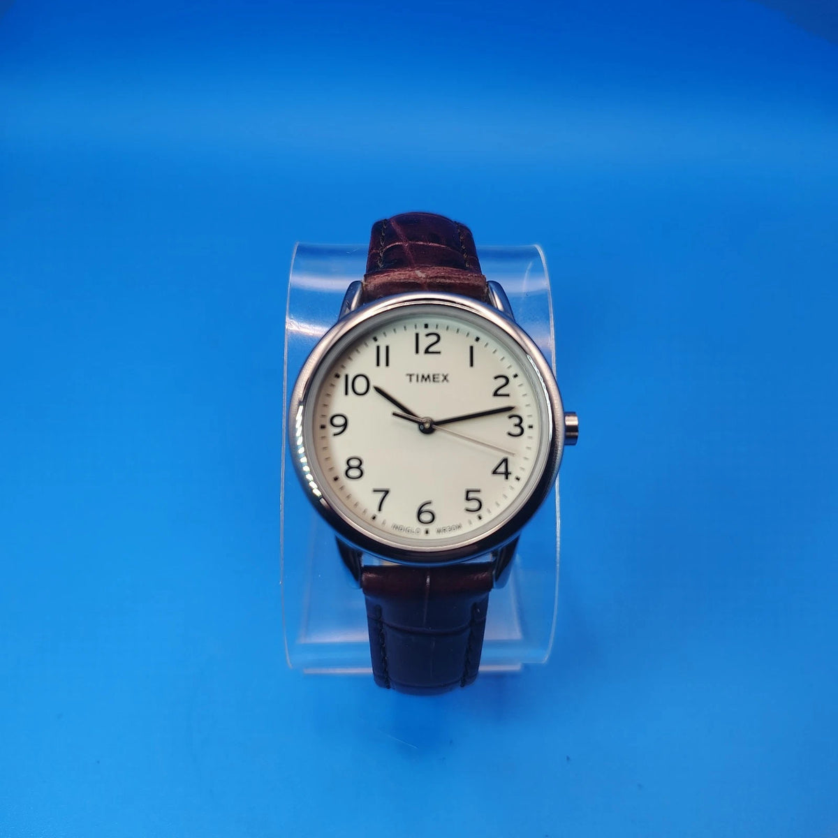 Vintage 2009 Timex Easy Reader 25mm Women's Quartz Watch Genuine Leather Strap