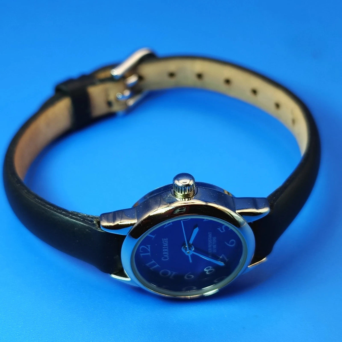 New 2015 Carriage By Timex 21mm Women's Quartz Watch Blue Sunburst New