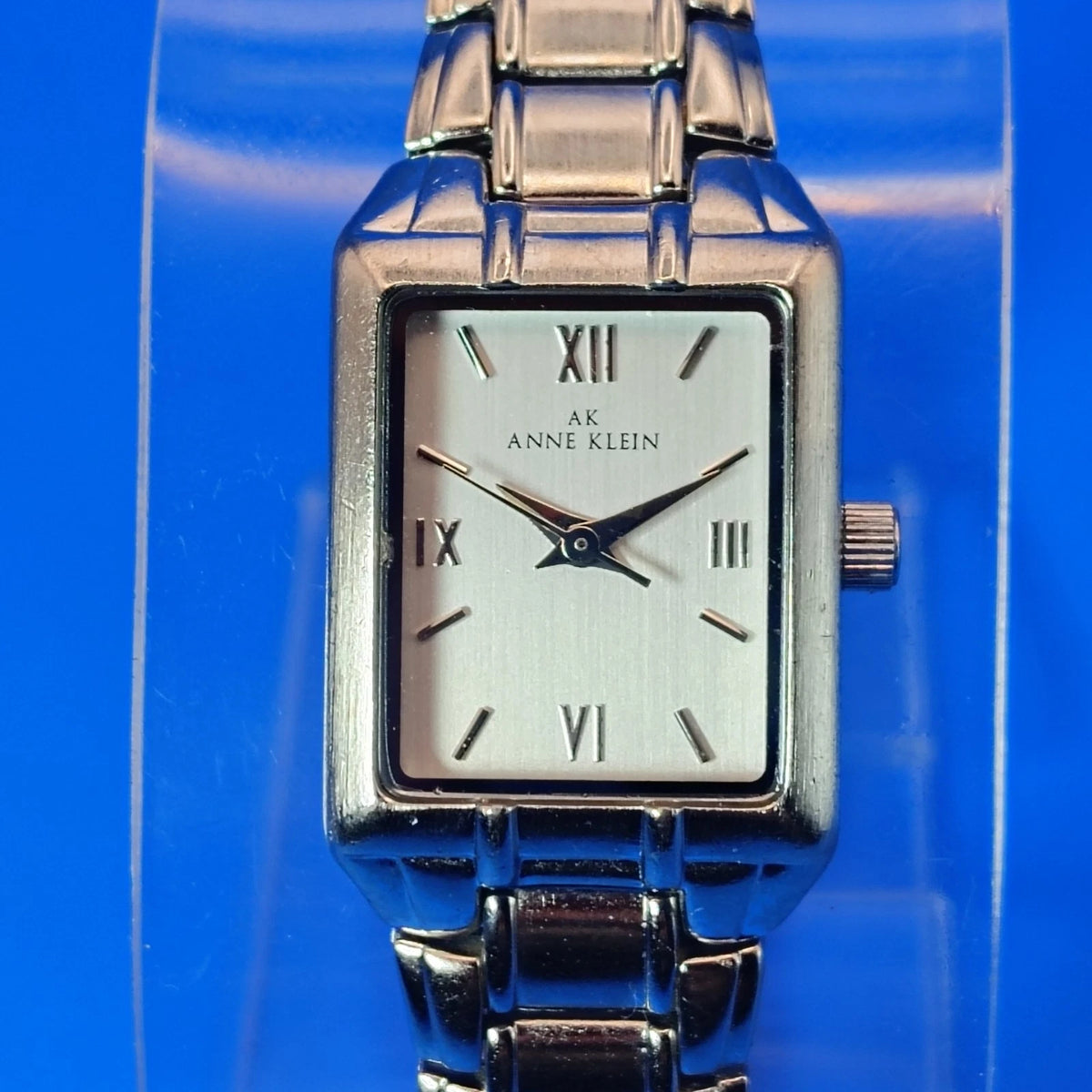 Vintage 1998 Anne Klein Roman Numeral Tank 31mm Women's Quartz Watch Restored