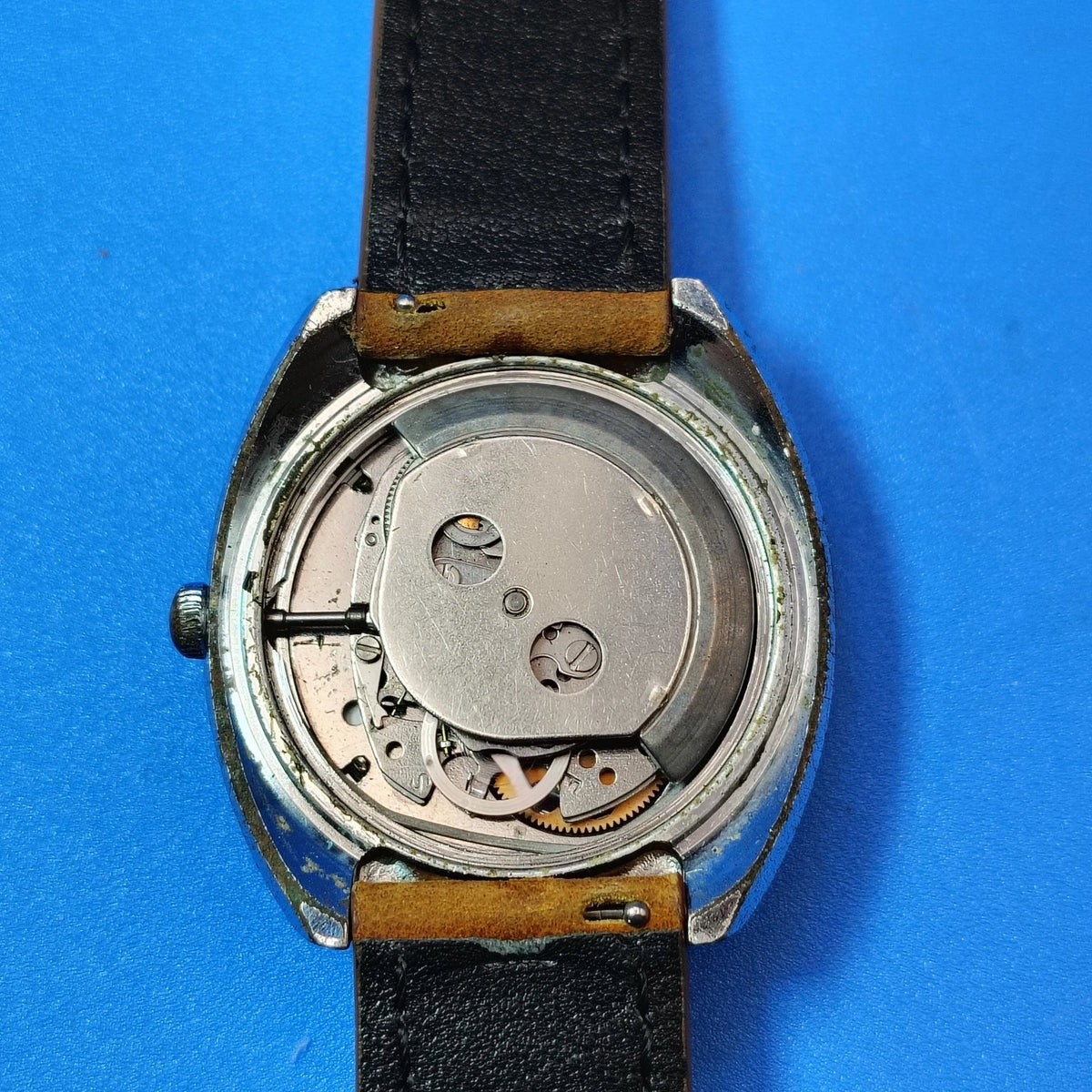 Vintage 1973 Timex Viscount Day-Date 44mm Mens Automatic Watch Restored