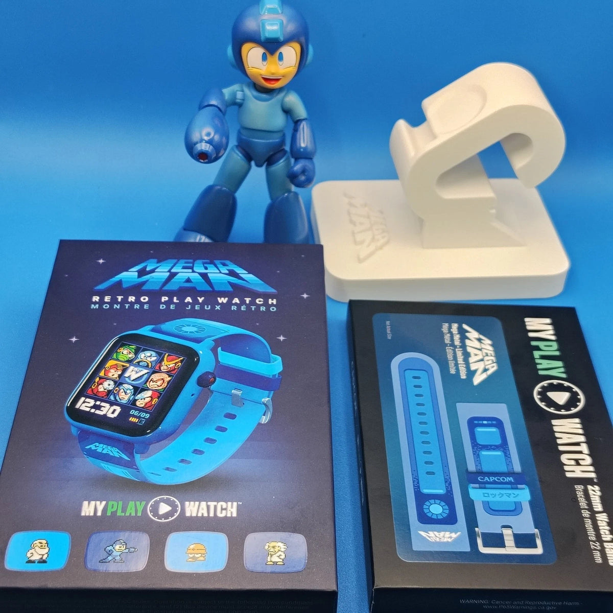 Mega Man Myplay Retro Digital Gaming Watch W/ Figure Set & Pre Order Bundle