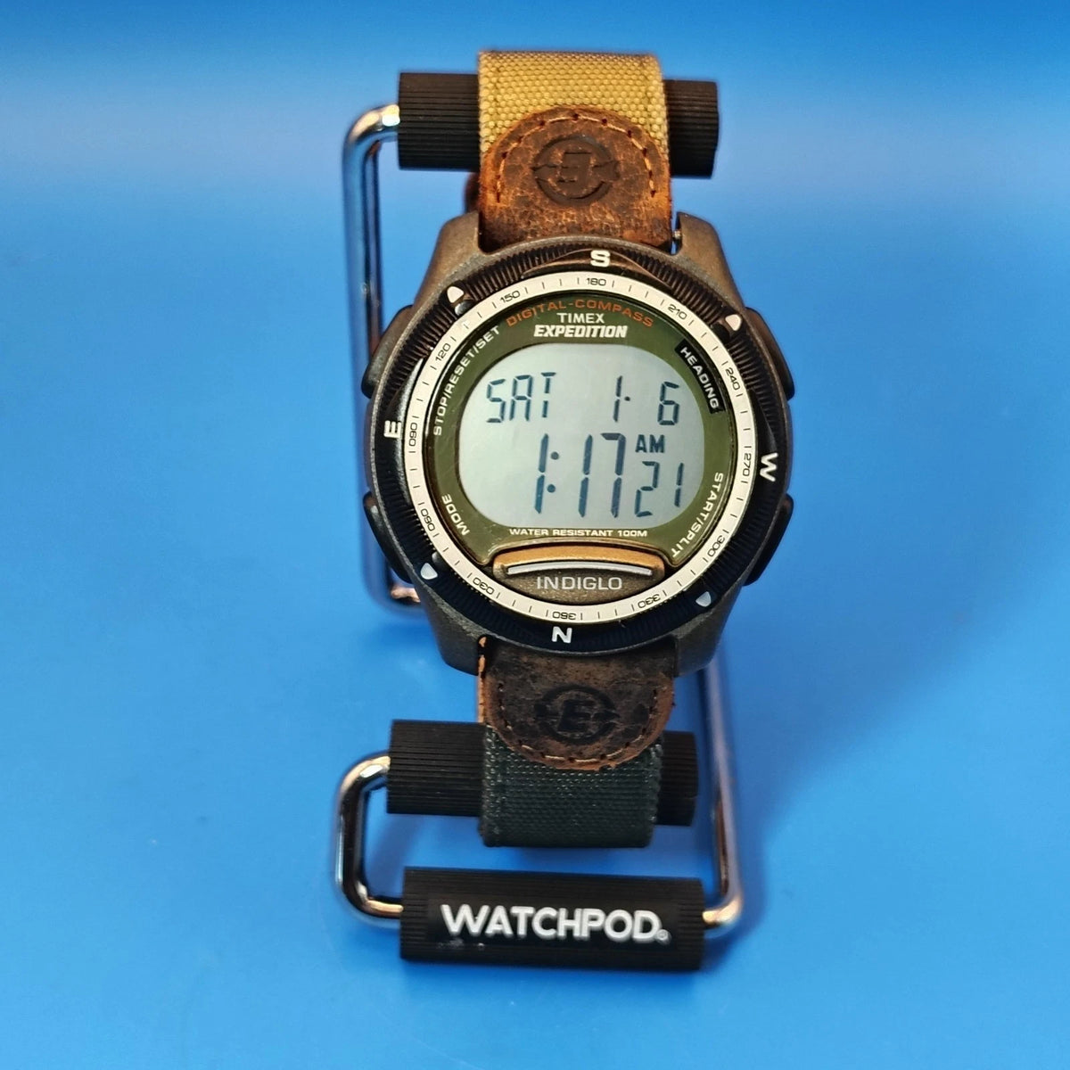 Vintage 2004 Timex Expedition Indiglo Digital Compass Mens Quartz Field Watch