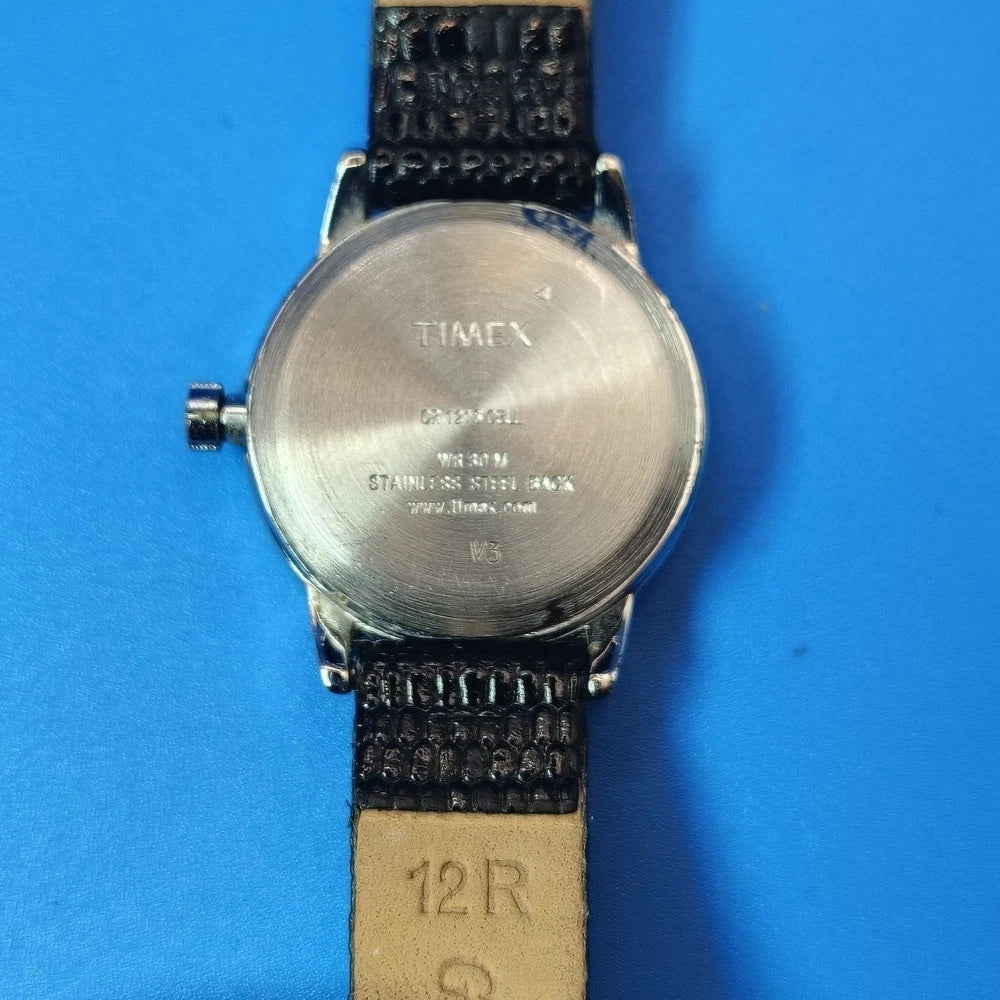 Vintage 1990s Timex Indiglo Date 25mm Women's Quartz Watch Fits 6.5 And Smaller