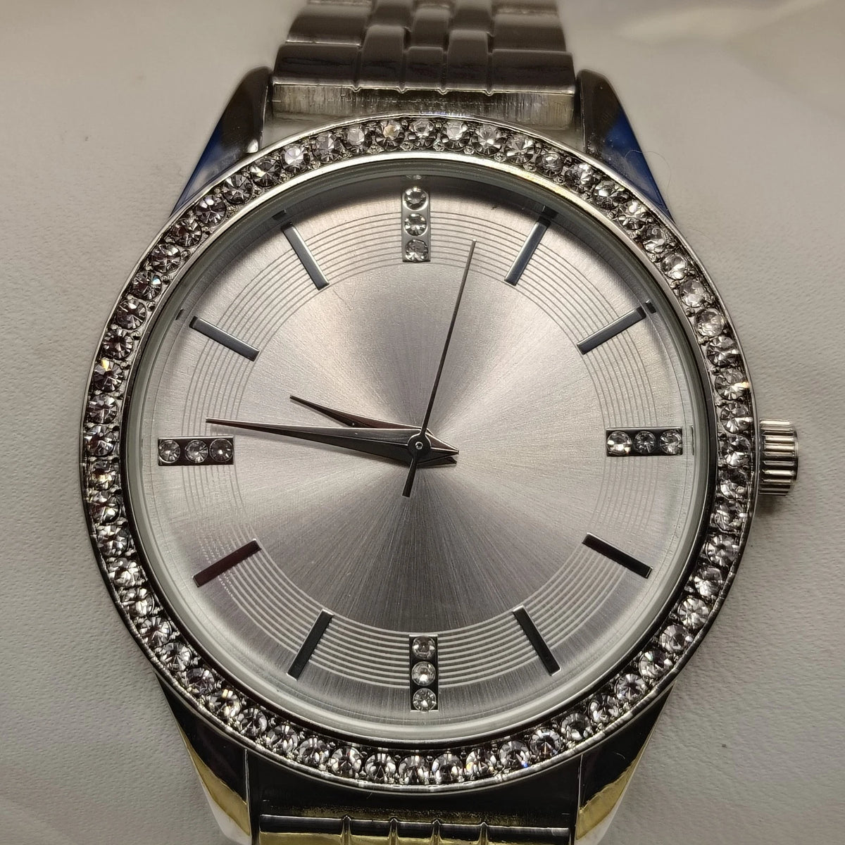 Vintage Folio 38mm Women's Quartz Fashion Watch Rhinestone Bezel New W/ Box