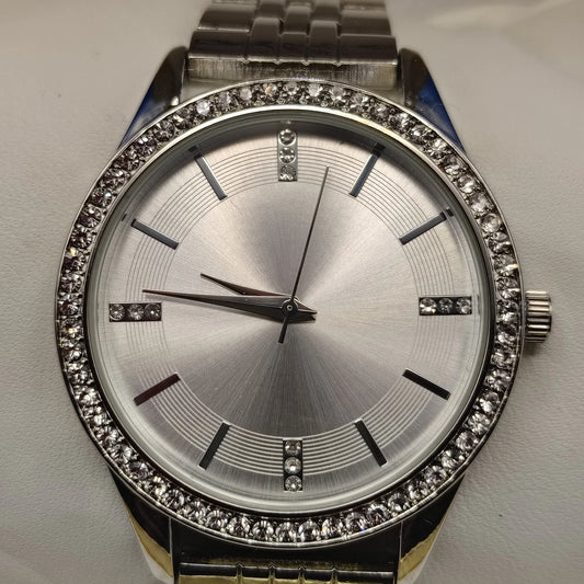 Vintage Folio 38mm Women's Quartz Fashion Watch Rhinestone Bezel New W/ Box