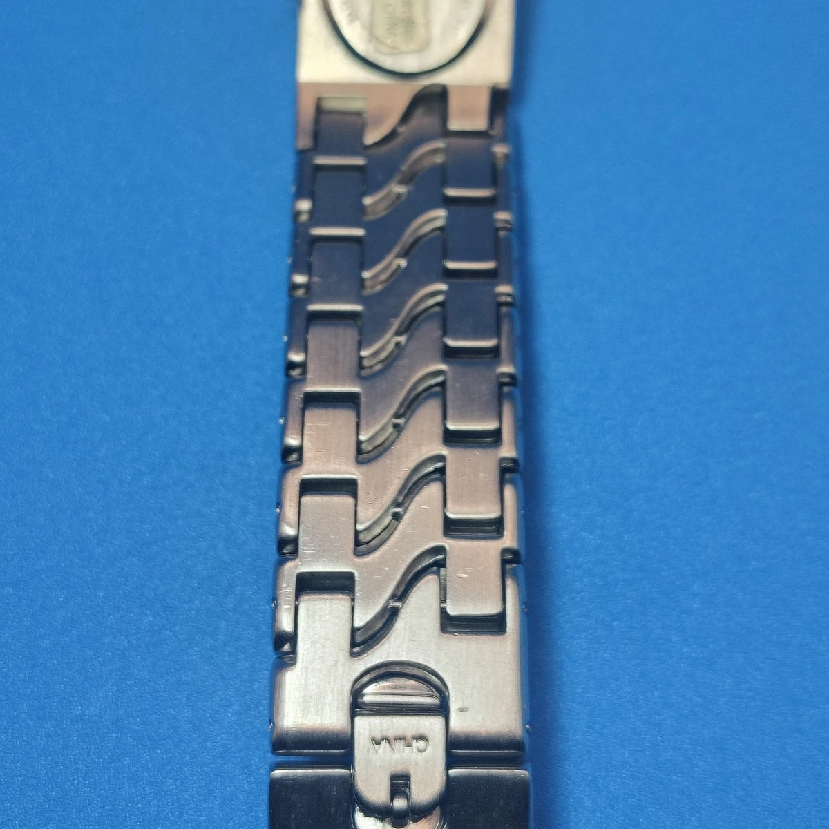 Vintage 1997 Timex Wave Link Heavy Cuff 25mm Women's Quartz Watch Fully Restored