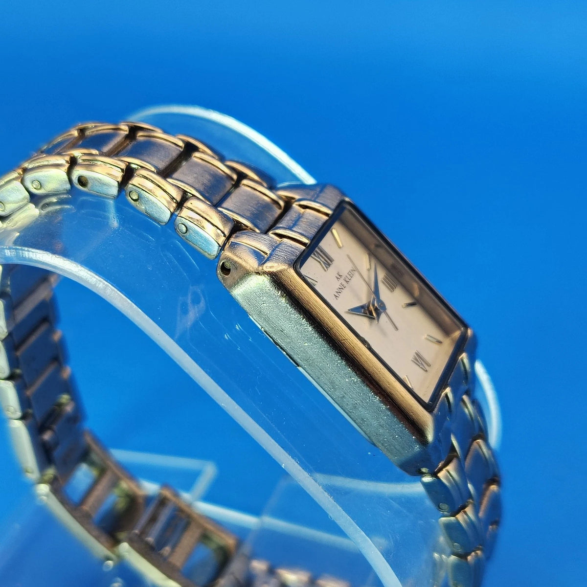 Vintage 1998 Anne Klein Roman Numeral Tank 31mm Women's Quartz Watch Restored