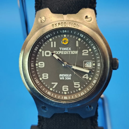 Vintage 2003 Timex Expedition 40mm Mens Quartz Field Watch (Indiglo Not Working)