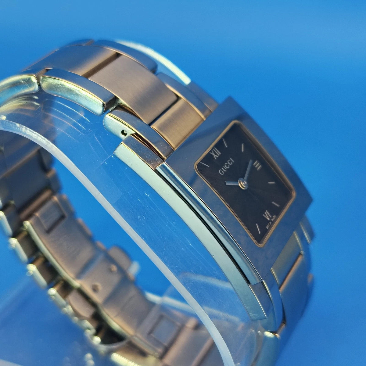 Vintage 2002 GUCCI 7900L.1 Swiss Made Square Tank Women's Quartz Watch Size 6