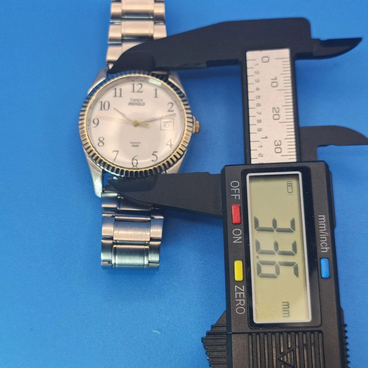 Vintage 2002 Timex Indiglo Presidential Date 33mm Mens Quartz Watch Restored