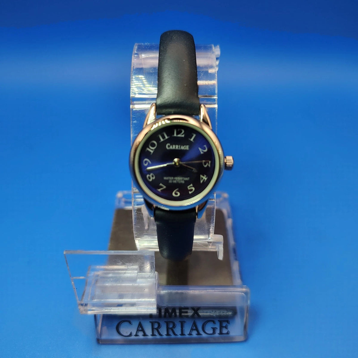 New 2015 Carriage By Timex 21mm Women's Quartz Watch Blue Sunburst New