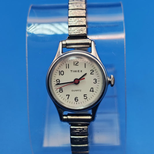 Vintage 1995 Timex 20mm Women's Stainless Steel Quartz Cocktail Watch Restored