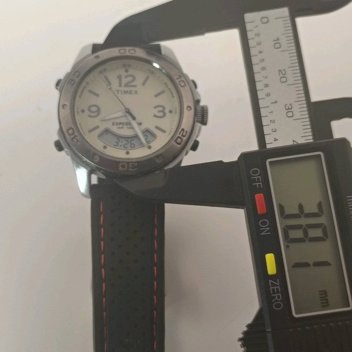 Vintage Timex Expedition INDIGLO DUAL Time 38mm Mens Analog-Digital Quartz Watch