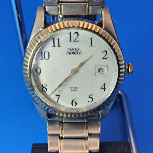 Vintage 2001 Timex Indiglo Presidential 33mm Men's Quartz Watch Fully Restored