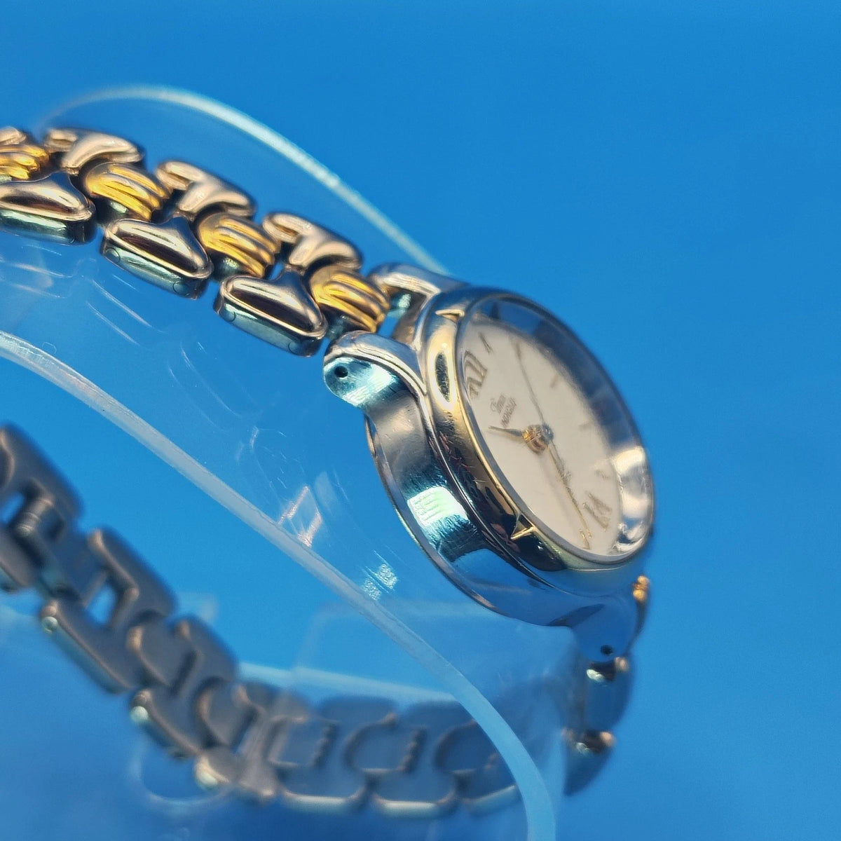 Vintage 1996 Timex Indiglo Two Tone 24mm Women's Quartz Watch Fully Restored