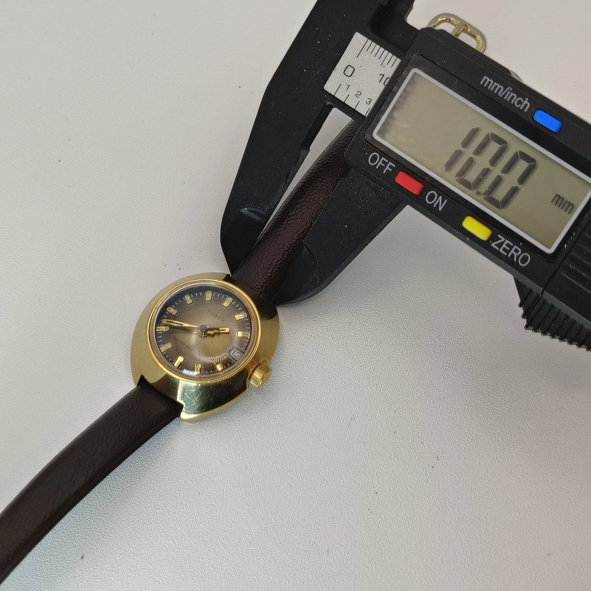 Vintage 1974 Timex Date Sunburst Mechanical Wind Women's Watch Fully Restored