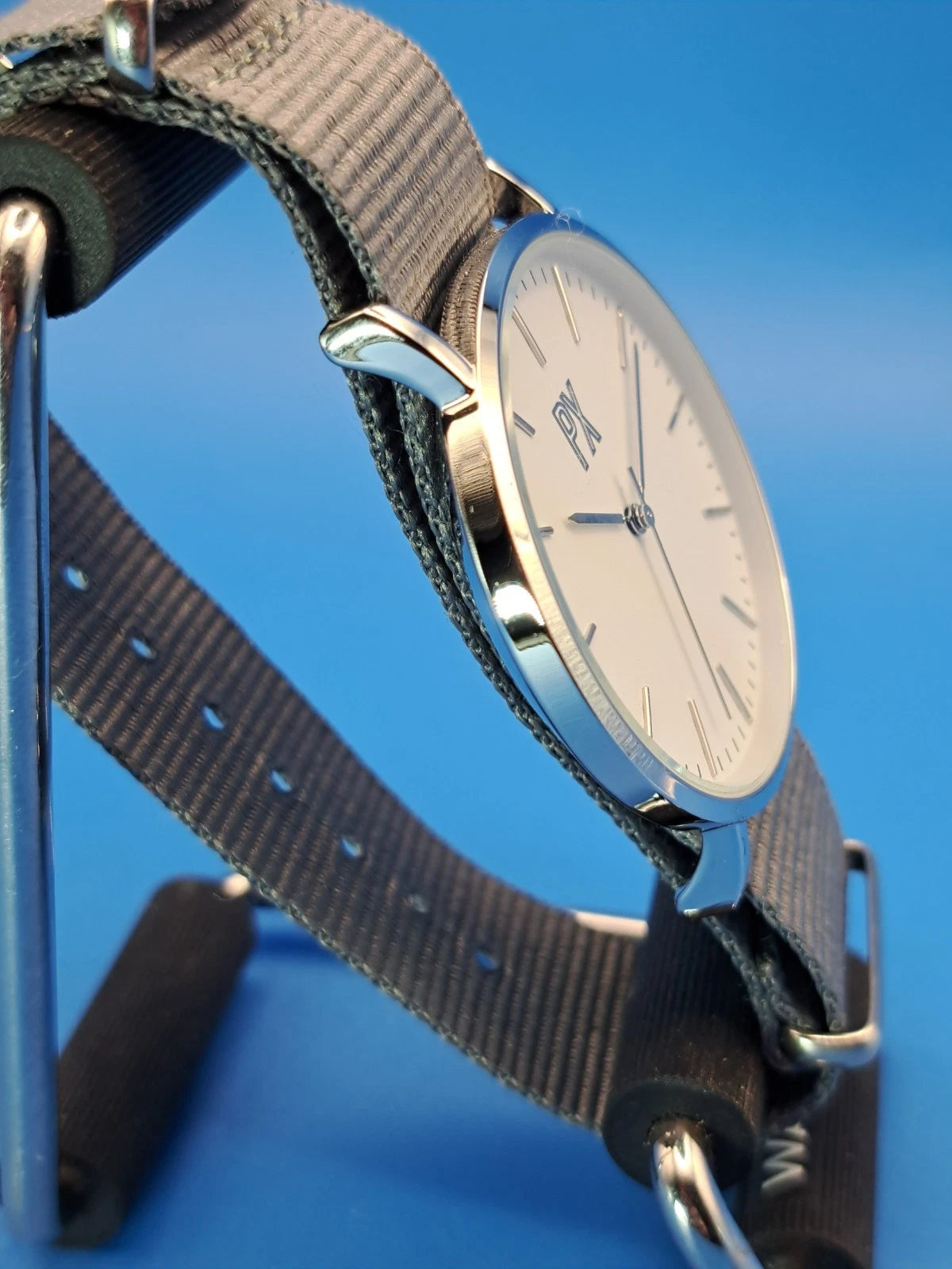 Vintage 2009 PX Minimalist 49mm Mens Quartz Dress Watch New Strap Near Mint