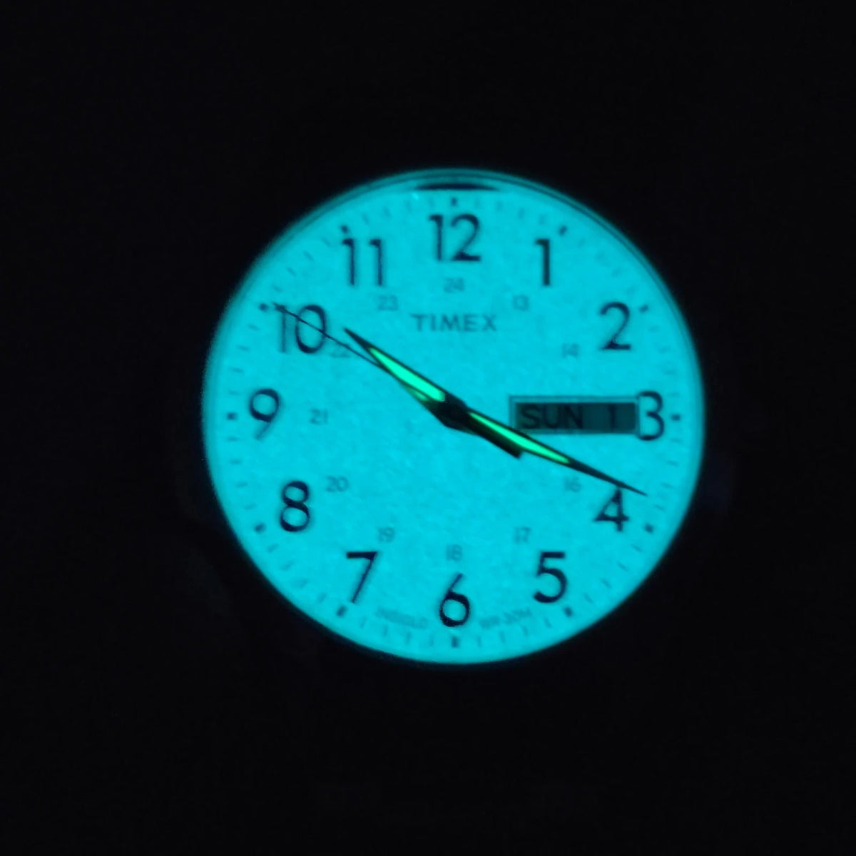 2018 Timex Mens Day-Date Black Dial Quartz Watch Stainless Steel Fully Restored