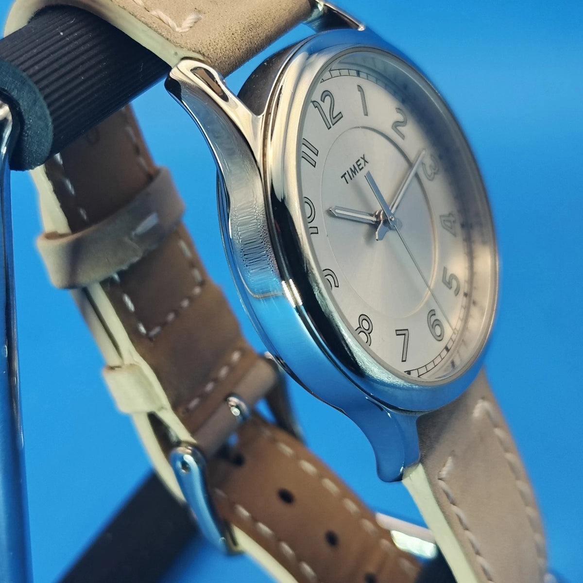 2020 Timex Elegance 35mm Women's Quartz Watch Silver Dial Fully Restored
