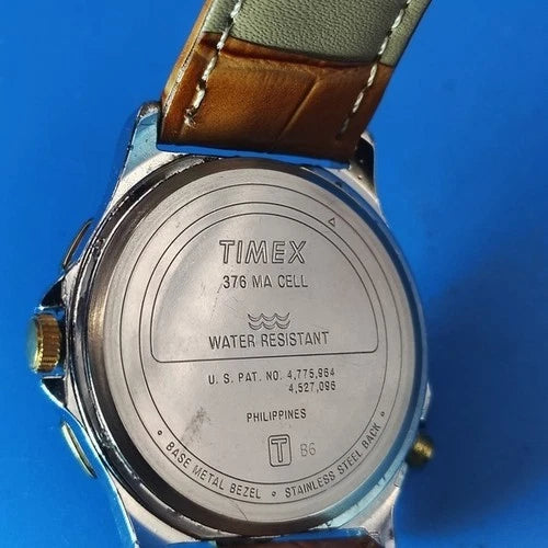 Vintage 2004 Timex Expedition 35mm Mens Quartz Field Watch New Leather Strap