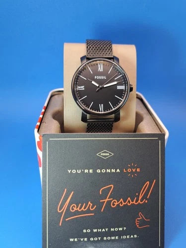 2017 Fossil BQ2369 42mm Men's Quartz Watch Full Set Near Mint Engraved CaseBack