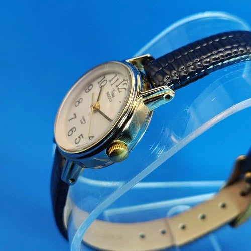 Vintage 1999 Timex INDIGLO 23mm Women's Quartz Dress Watch New Strap Restored