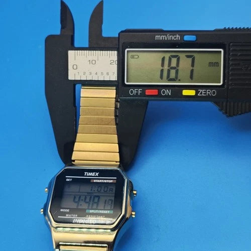 Vintage 2010 Timex Indiglo TW5 38mm Mens Digital Sports Watch Triple GOLD Retro