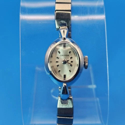 Vintage 1952 Croton 10k Gold Filled Women's Mechanical Wind Cocktail Full Resto