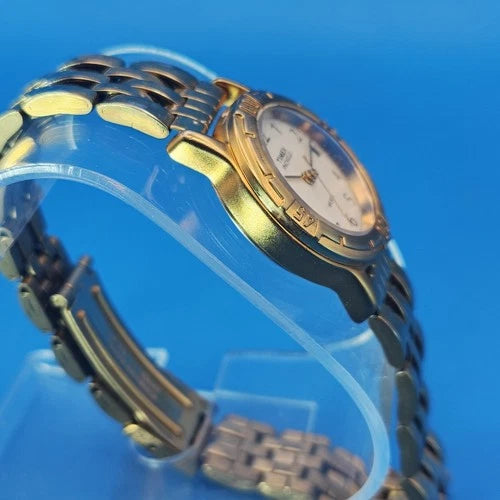 Vintage 1998 Timex Indiglo Wave Dial 25mm Women's Quartz Field Watch Restored