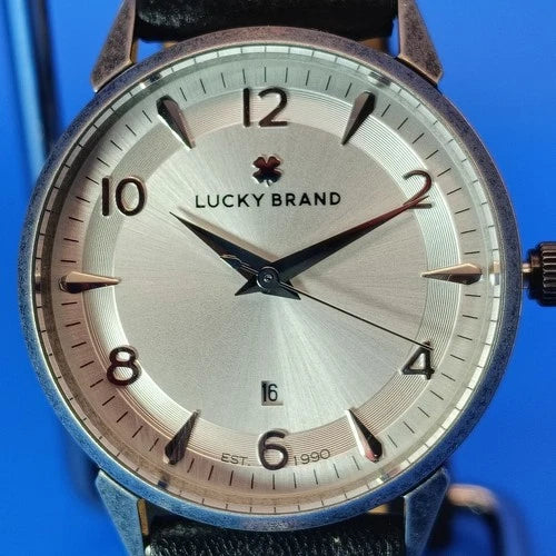 2019 Lucky Brand & Co Flowers Embroidered Strap 34mm Women's Quartz Watch Mint