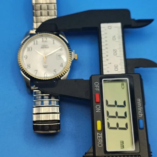 Vintage 2012 Timex Indiglo Date 33mm Mens Quartz Watch Fully Restored
