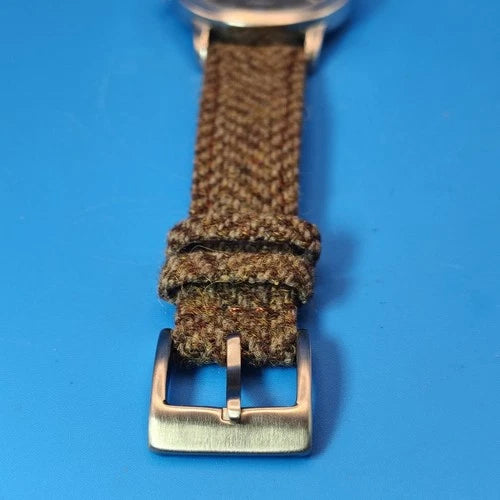 Vintage 2010 Timex Indiglo Date 37mm Mens Quartz Watch New Woven Wool Strap