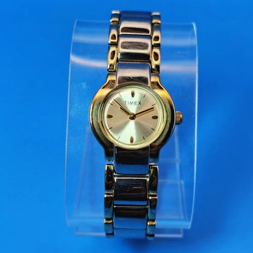 Vintage 2002 Timex 29mm Women's Quartz Cocktail Watch Two Tone Fully Restored