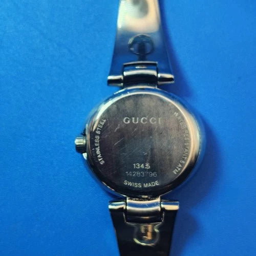 Vintage 1992 Gucci 1345 G-Series Swiss Made 23mm Women's Quartz Bangle Watch