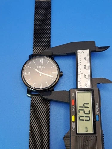 2017 Fossil BQ2369 42mm Men's Quartz Watch Full Set Near Mint Engraved CaseBack