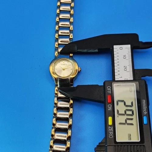 Vintage 2002 Timex 29mm Women's Quartz Cocktail Watch Two Tone Fully Restored