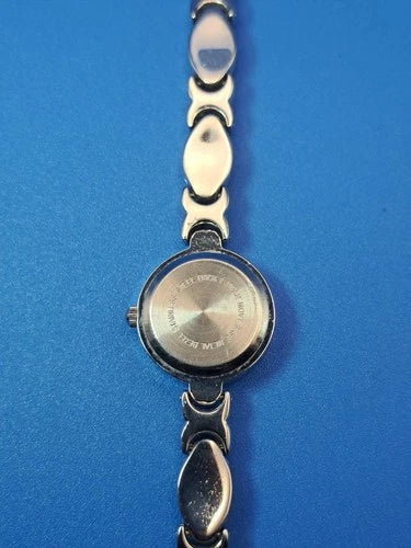 Vintage 1992 Eikon Mother of Pearl Cat Eye 22mm Women's Quartz Watch Restored