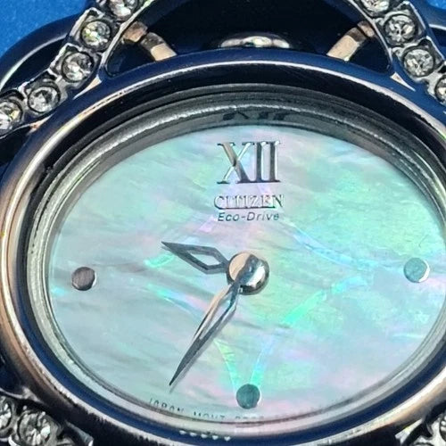 Vintage 2012 CITIZEN Eco Drive Mother Of Pearl Women's Quartz Watch Swarovski