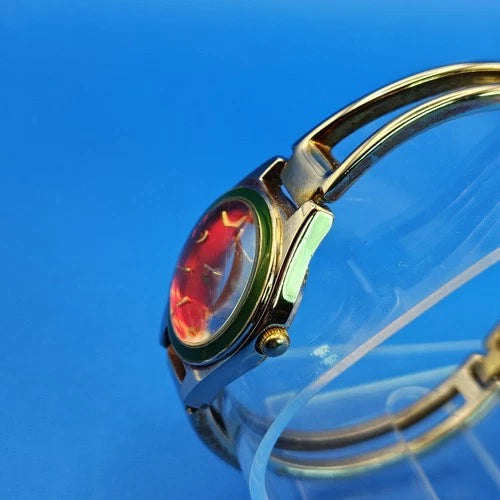 Vintage 1992 Avon Holiday Christmas Tree 30mm Women's Quartz Bangle Watch
